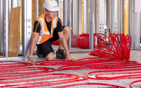 Prefab underfloor heating pilot in Lutjebroek