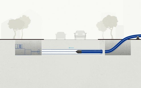 Sliplining (poślizg) to szybka i bardzo opłacalna metoda naprawy bezwykopowej. Nowa rura (liner) jest wprowadzana do istniejącej i prowadzona wzdłuż jej przebiegu.