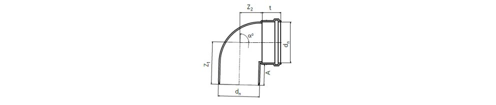 Drawing bend 90 Comfort