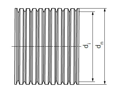 Drawing PVC drainage pipe w.perforation