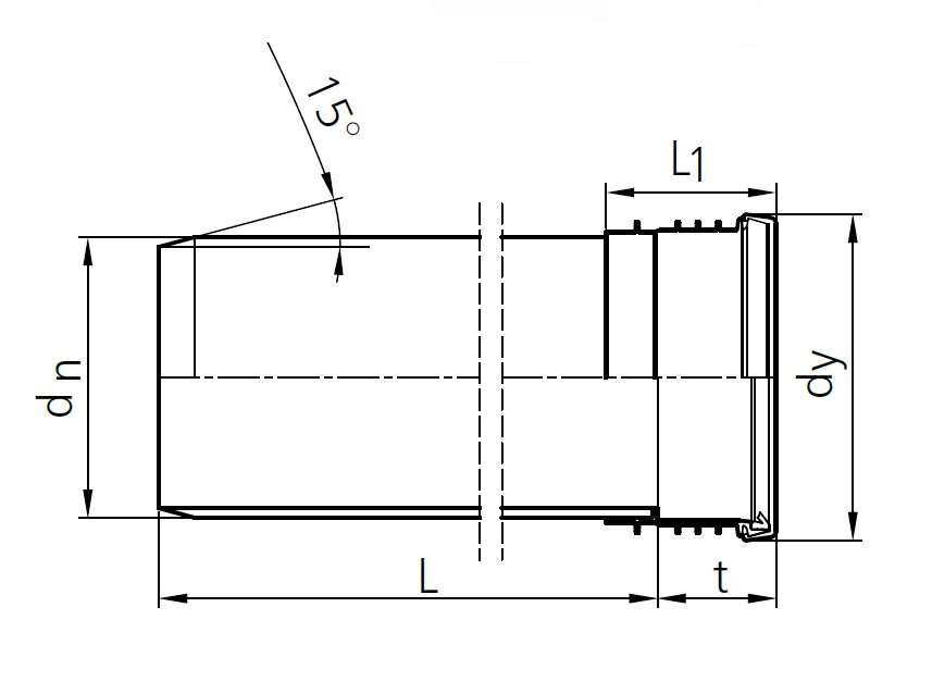 Drawing PP sewage pipe PP Connect