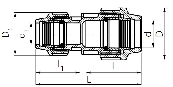 Drawing PE reducer
