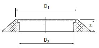 Drawing Concrete cone ring with iron cover 
