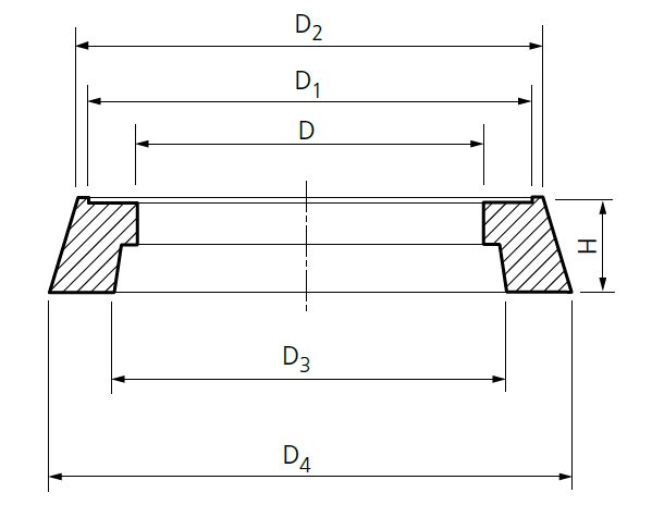 Drawing thermoplastic cone T3 615/700