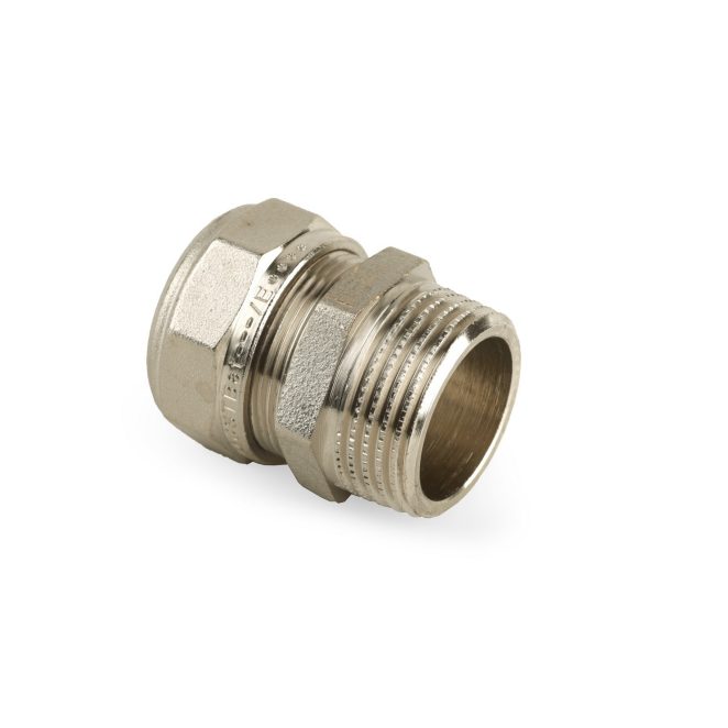 Brass compression coupler male thread