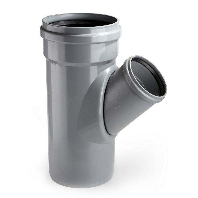 PVC branch 45 silver