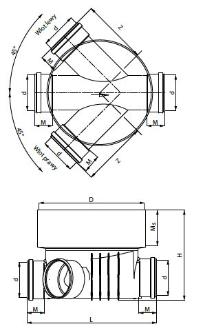 Drawing PRO 425 double branch
