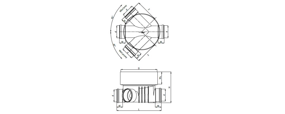 Drawing PRO 425 double branch