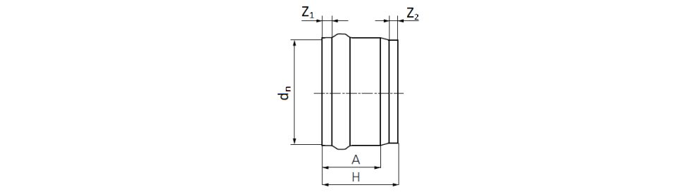 Drawing cast-in connector with stop sanded 