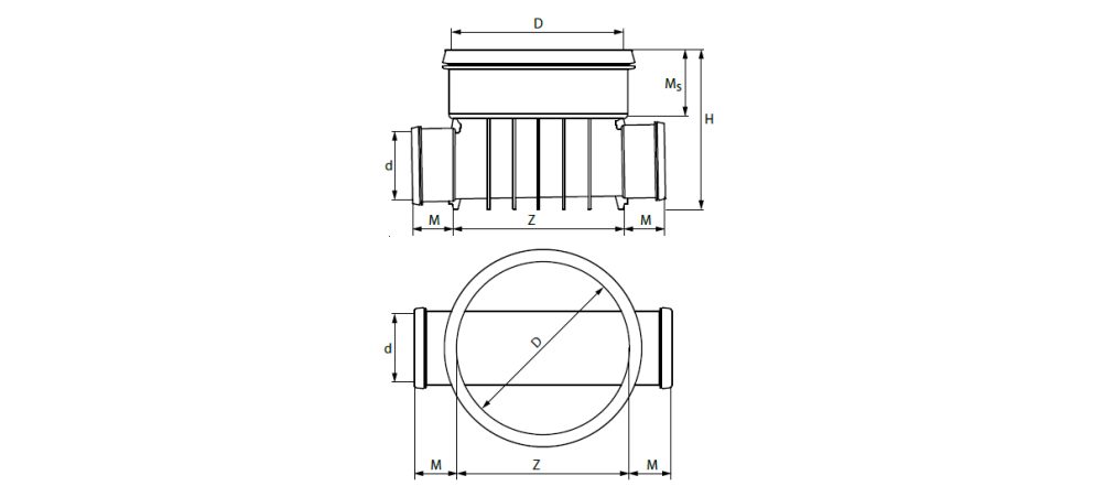 Drawing PRO 400 straight through Pragma short