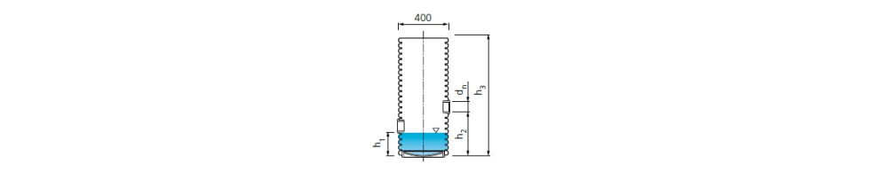 Drawing PP drainage chamber 35l