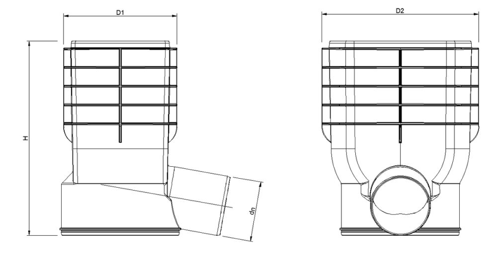Drawing road gully 500x300