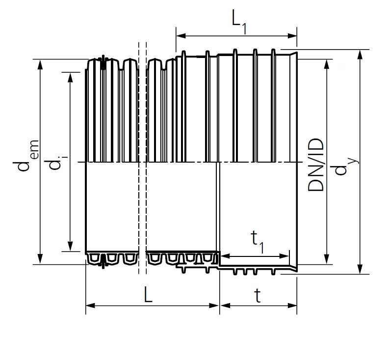 Rura Pragma ID - rysunek techniczny