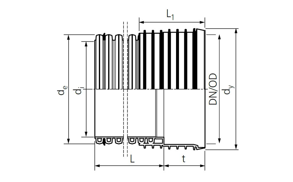 Rura Pragma OD - rysunek techniczny