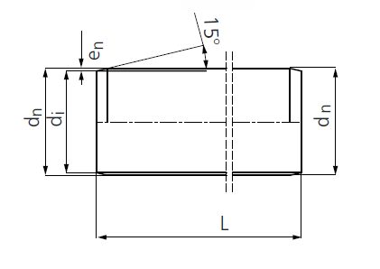 Drawing sewage pipe w. socket