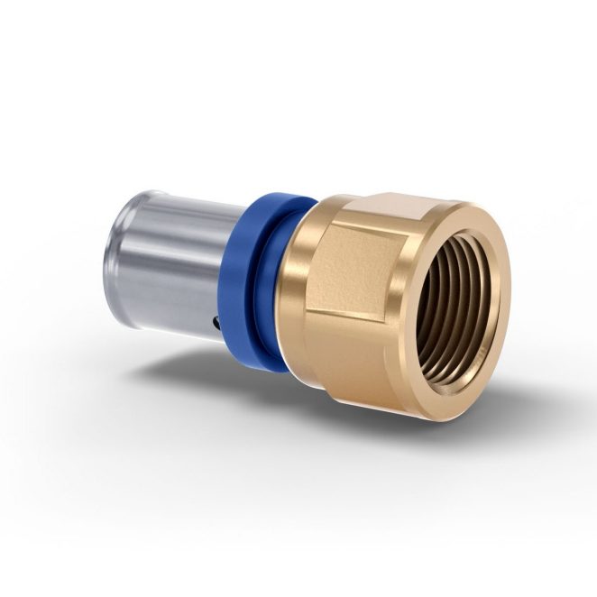 Brass press reducer female thread