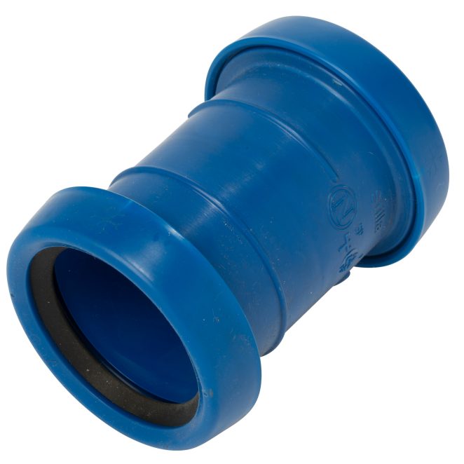 PP Soil double socket 50 mm blue Stilla