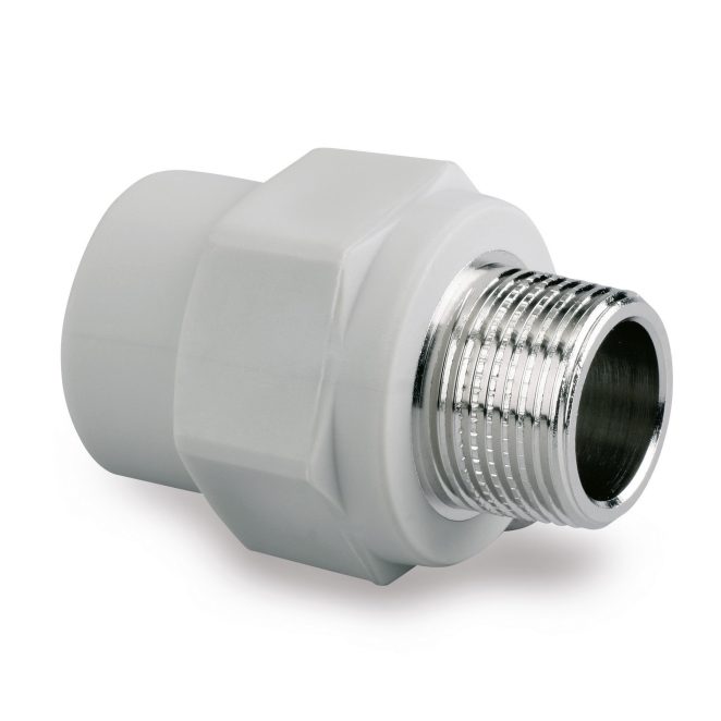 PPR coupler with male thread
