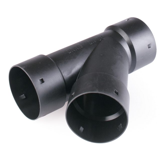 PVC black drainage side connector