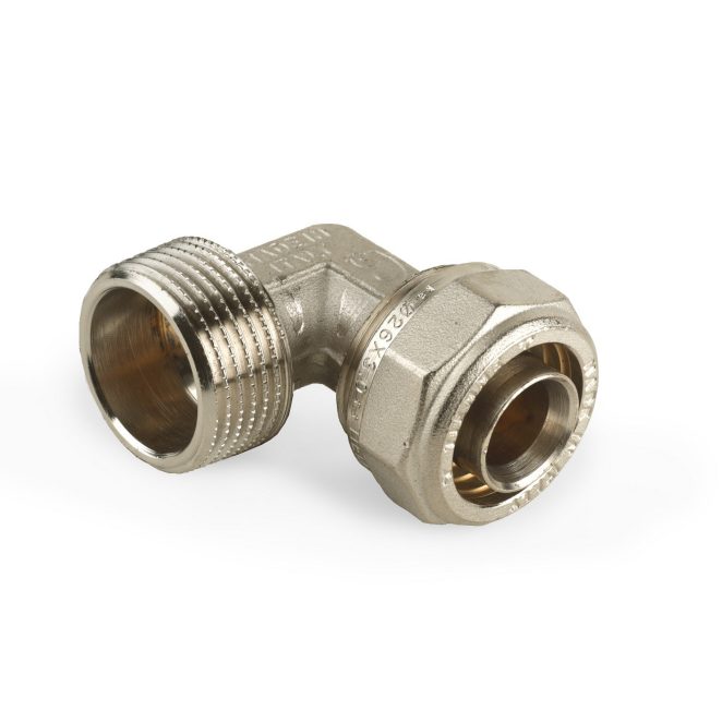 Brass compression bend with male thread