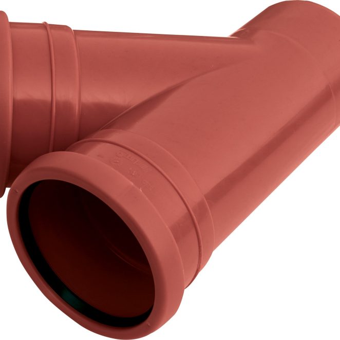 PP Sewage branch 250x110 45 redbrown